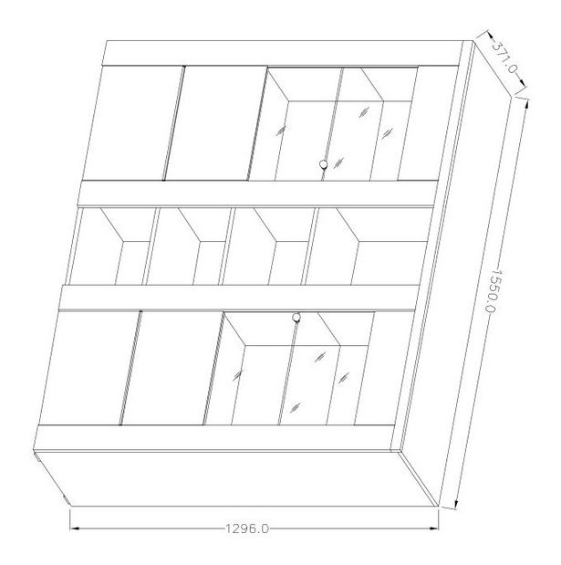 Vitrína Larita Typ 46 (orech)