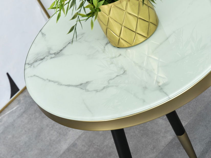 Konferenčný stolík Cheops S (biela + čierna)