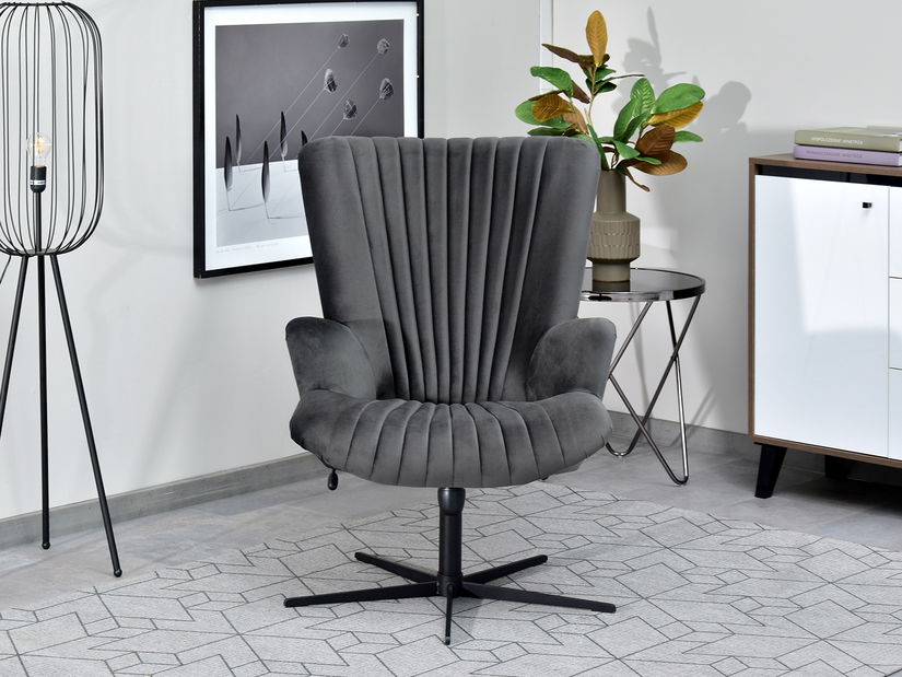 Relaxačné kreslo Elesenta (grafit + čierna)