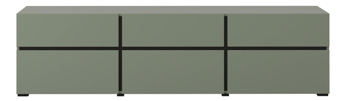 TV asztal/szekrény Crossroad G41 (fenyőzöld + fekete)