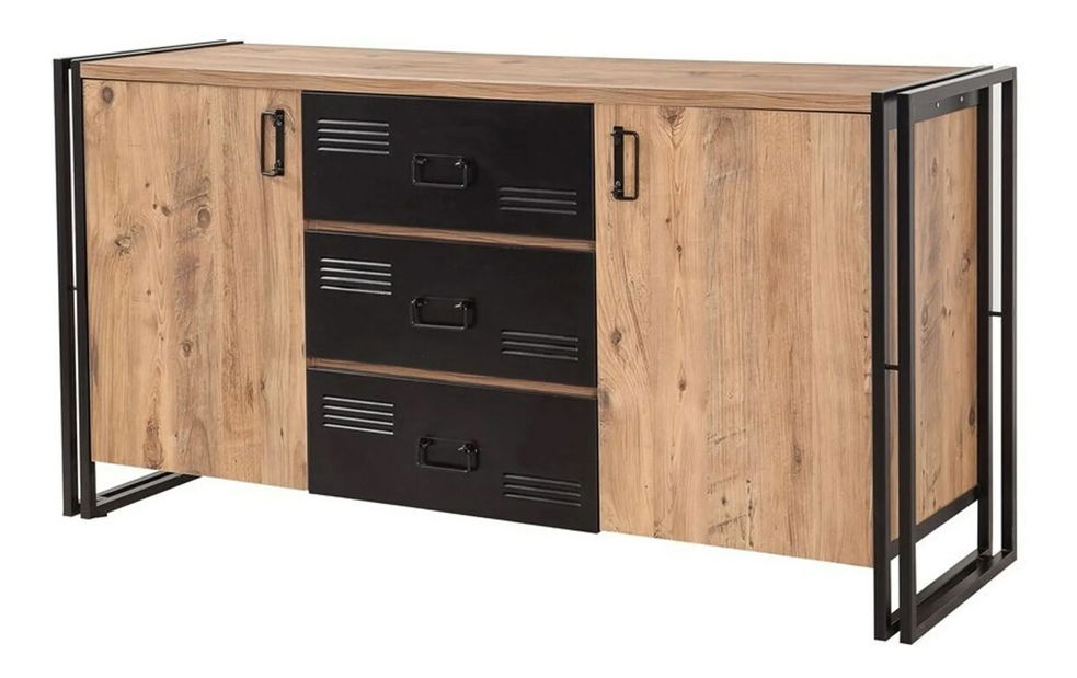 Set mobilier living Cosmopolitan 1 (atlantic pin + negru)