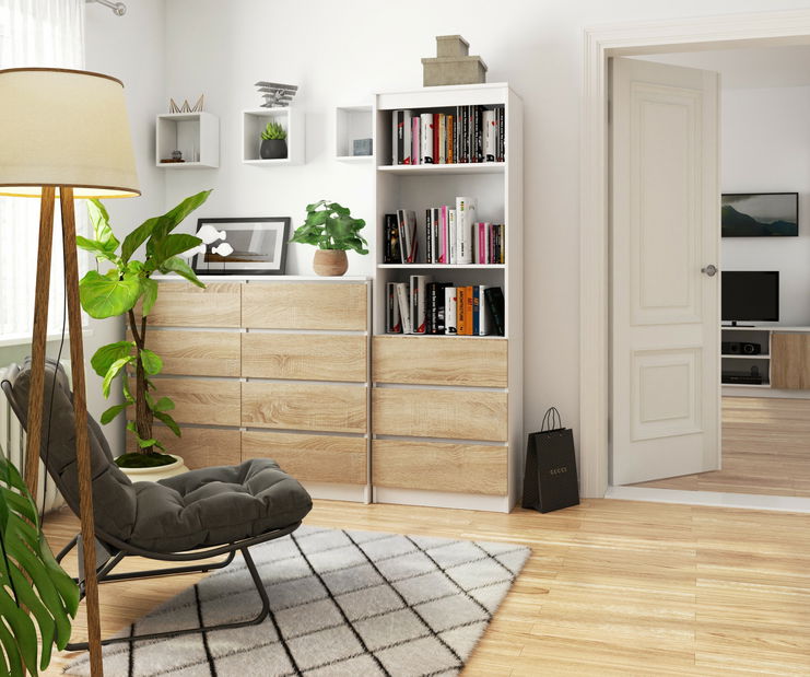 Polc Responder (fehér + sonoma tölgy)