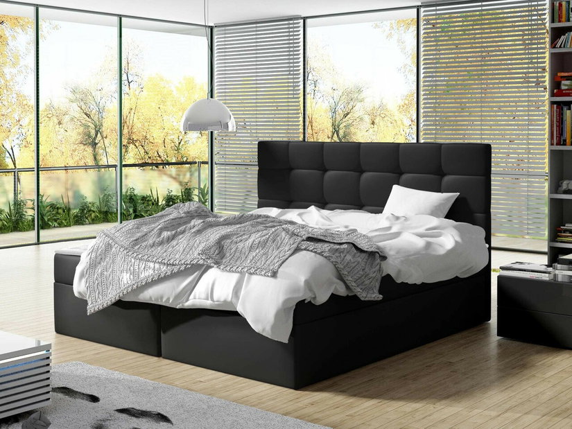 Bračni krevet Boxspring Maddox (200x200) (ekokoža Soft 017 (bijela))