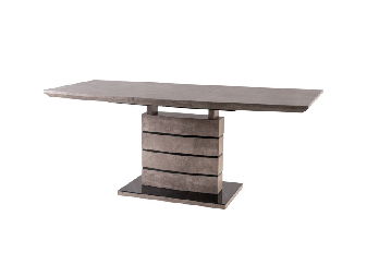 Masă de sufragerie extensibilă 140-180 cm Leisha (beton) (pentru 4 până la 8 persoane)