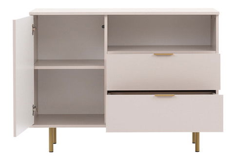 Set mobilier living Newelon II (Negru + auriu) 