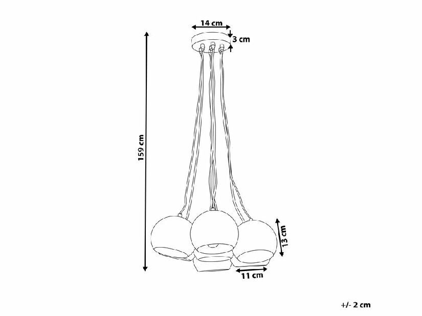 Závesná lampa Orca (biela)