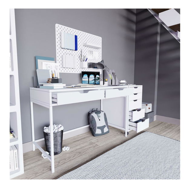 Radni stol Durun Set (bijela)