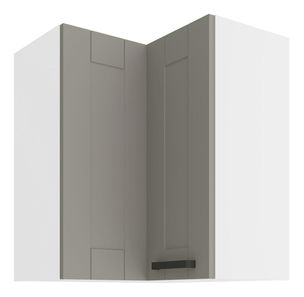 Horná rohová kuchynská skrinka Lucid 60x60 GN-72 2F (90°) (korpus: biela + front: mdf claygrey)
