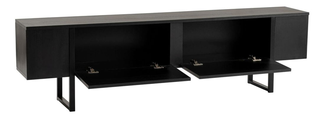 TV skrinka Seronitta (tmavé drevo + čierna)