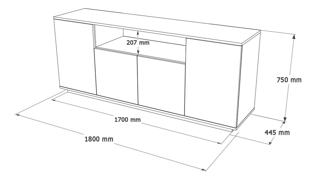 Szekrény Fera 15 (atlanti fenyő + fehér)