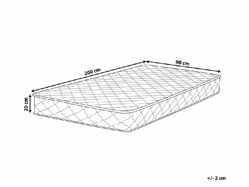 Saltea cu arcuri individuale 90x200 cm DURUO