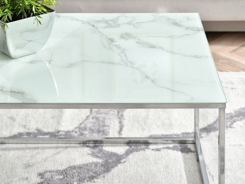 Stolić za kavu Bella Xl (bijela + krom)