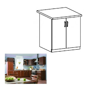 Dulap inferior de bucătărie D60 Sillina (Nuc milano)