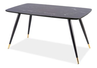 Jedálenský stôl Celestina (čierna + čierna) (pre 4 až 6 osôb)