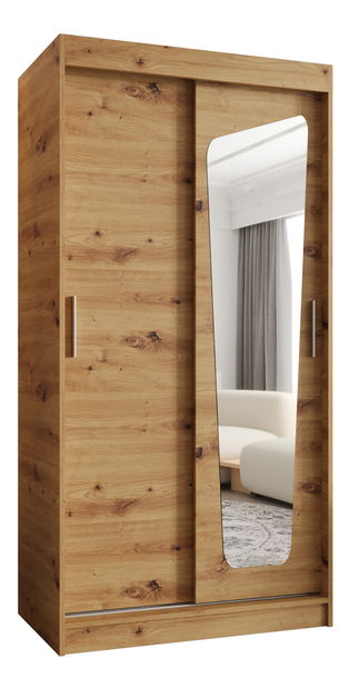 Šatníková skriňa 100 cm Mokka (dub artisan)