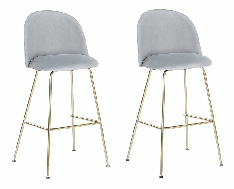 Set 2 kom. barskih stolica- ARCAL (siva)