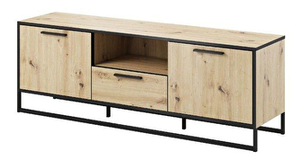 TV asztal/szekrény Bruck (artisan tölgy + fekete)