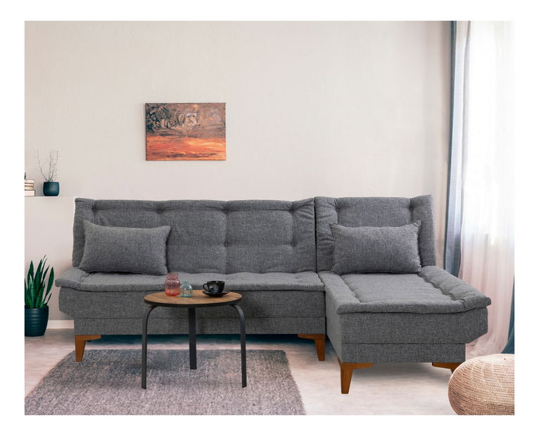Sarokkanapé Santic (sötétszürke)