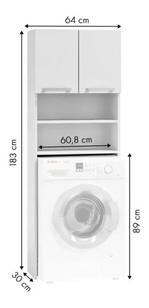 Mosógép szekrény Lakia (fehér)
