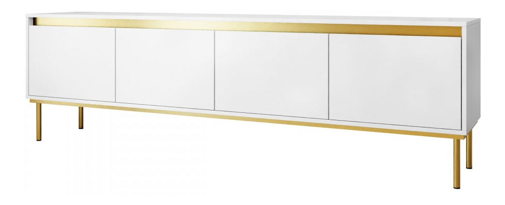 Dulap TV Gelean 4D (Alb + auriu) 