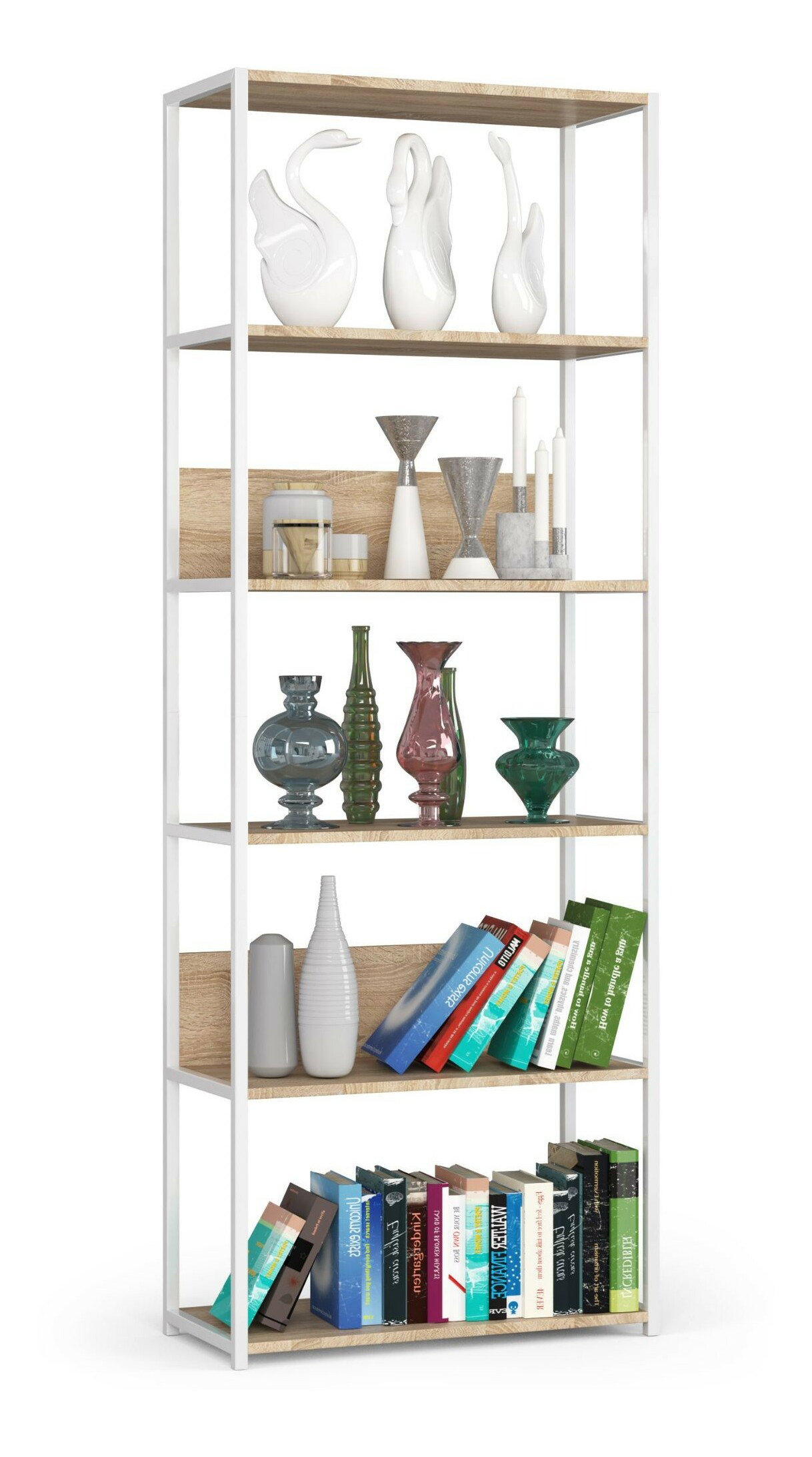 Regal Loriana IV (bijela + hrast sonoma)