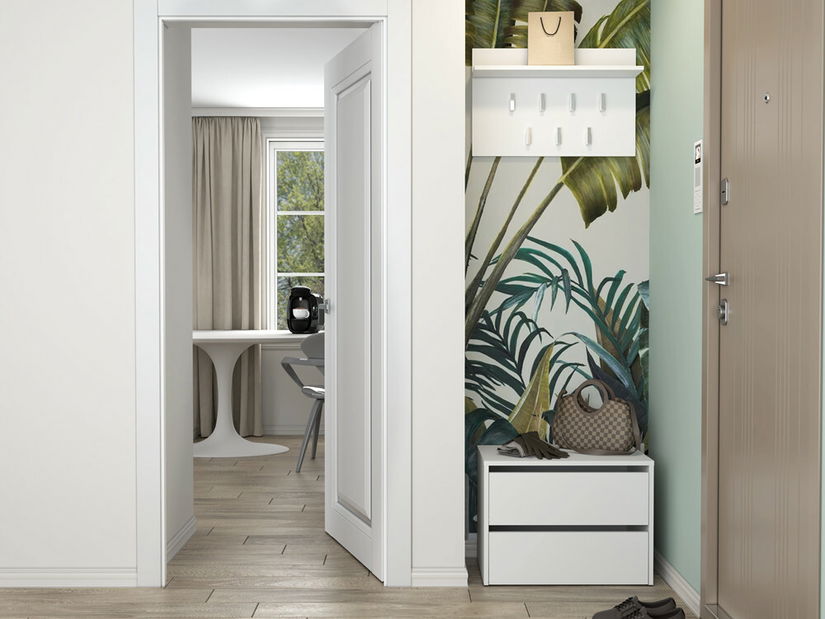 Botník (skrinka na topánky) Metido 1 (biela)