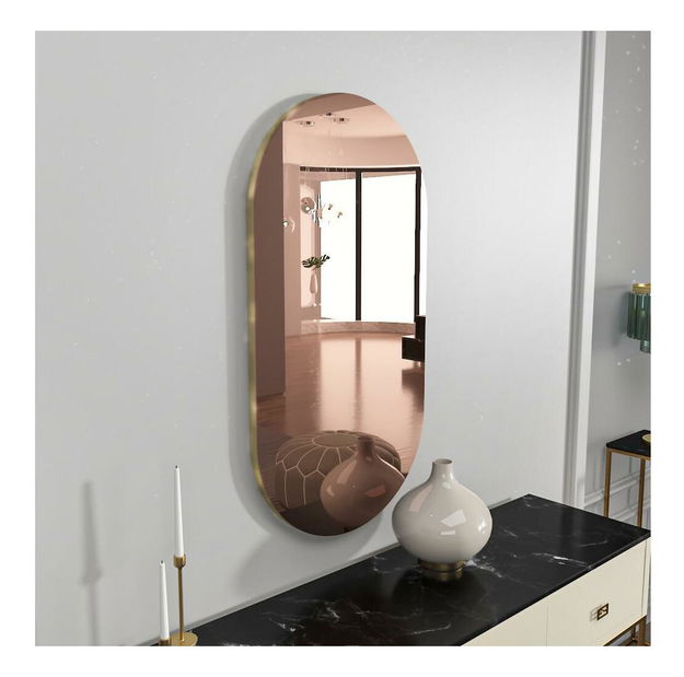 Oglindă Nekada (bronz + auriu) 