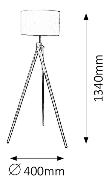 Stojanová lampa Soren 4189 (biela + buk)