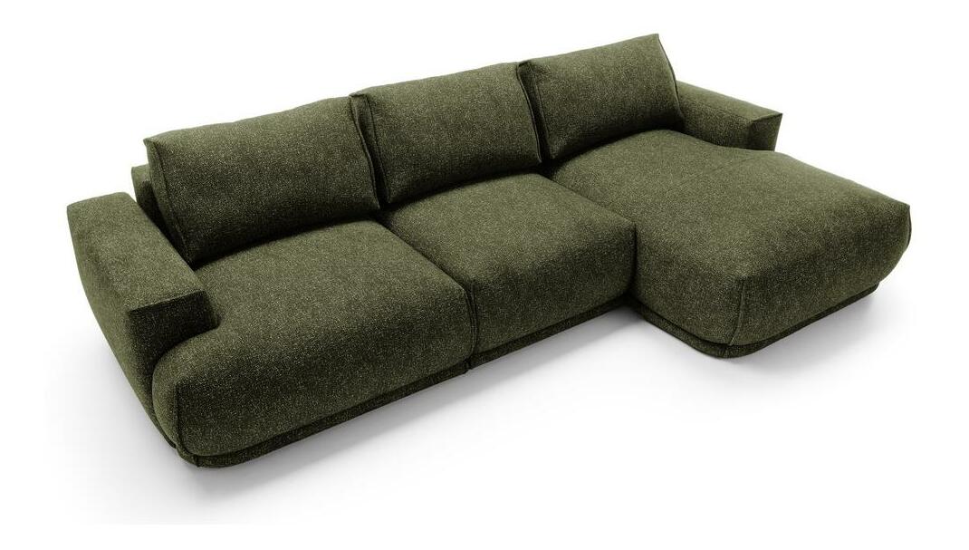 Sarokkanapé Dita (J) (sötétzöld + fekete)