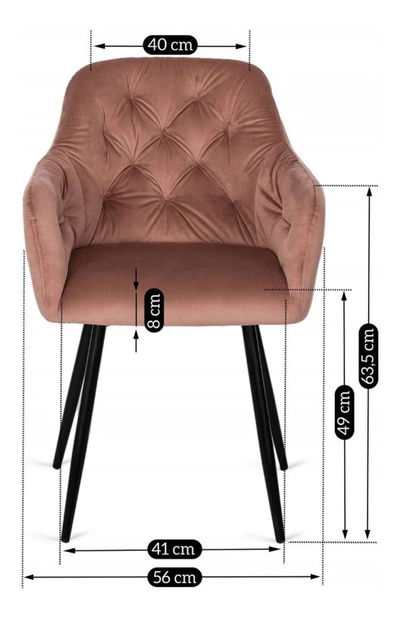 Blagovaonska stolica Vuelta (ružičasta) 