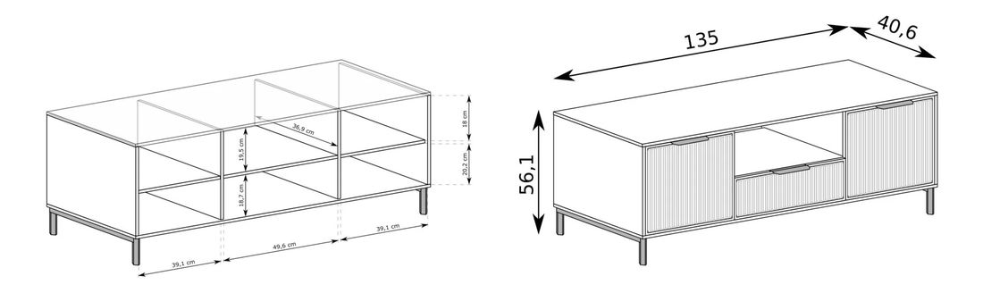 Masă TV/Dulap Lusy 03 (Cașmir)