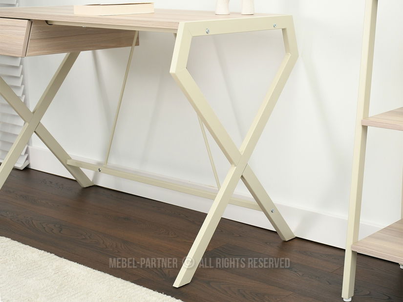 Masă PC Desiguo (cenușiu bej + crem)