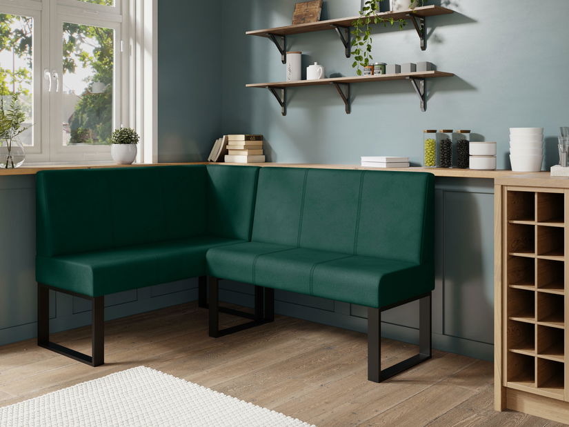 Bancă de colț Bernio 130x170 (verde închis) (S)