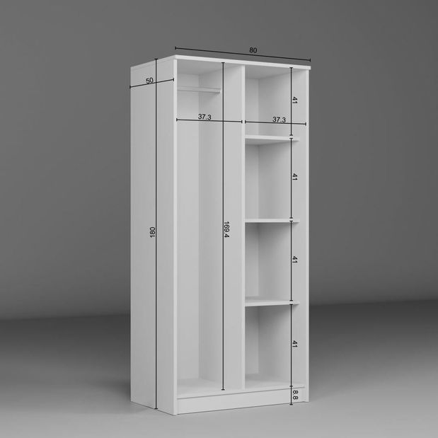 Šatníková skriňa Kentucky A (biela)