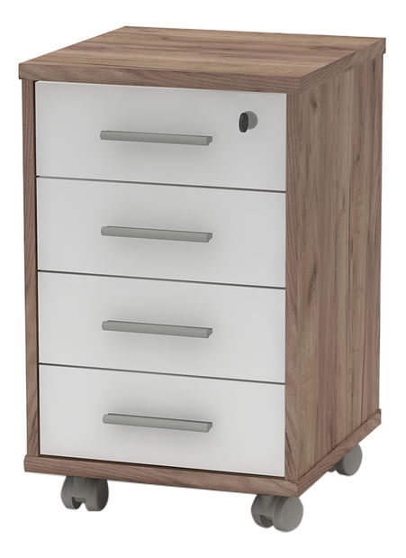 Uredski kontejner s bravom Hansa 2 NEW 12 (kraft dunkel + bijela)