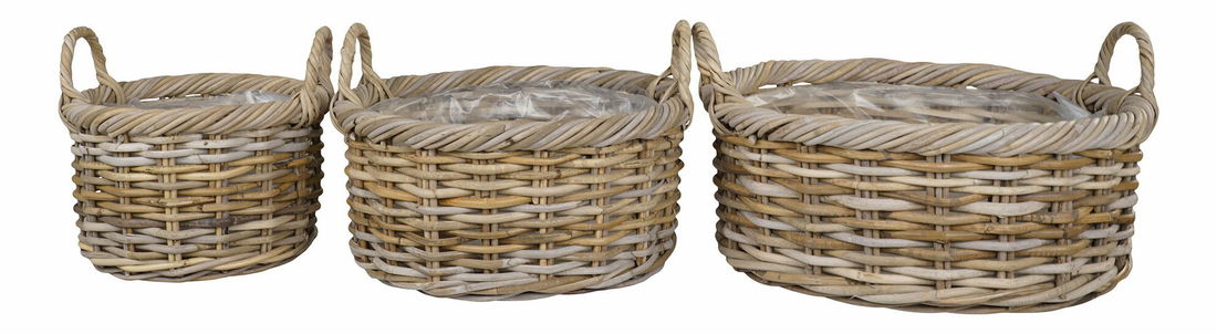 Set 3 ks košíkov Ksamona (hnedá)