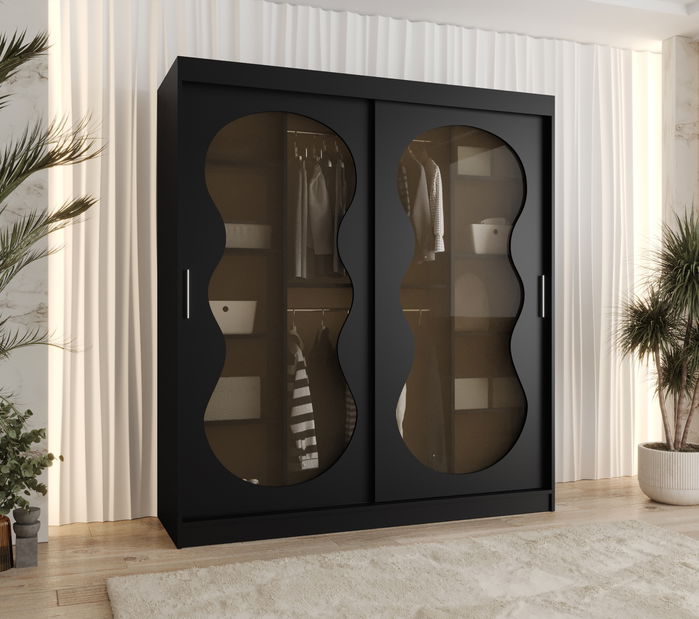 Ormar za garderobu 180 cm Boomer 3 (crna)