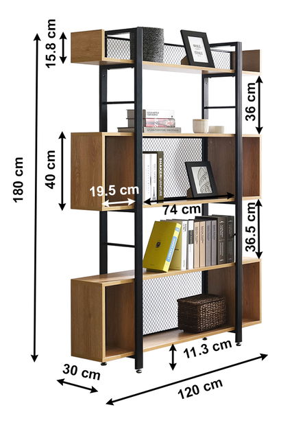Raft Kelama Typ 3 (negru + acacia)