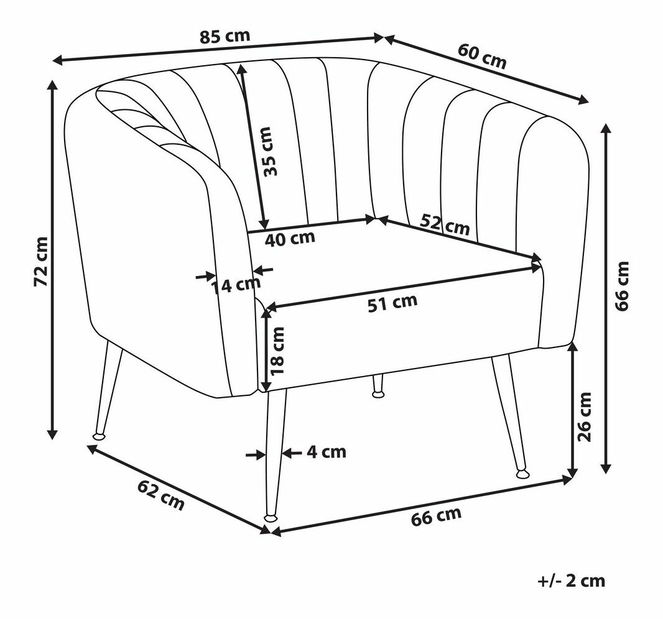 Kreslo LANCO (béžová)
