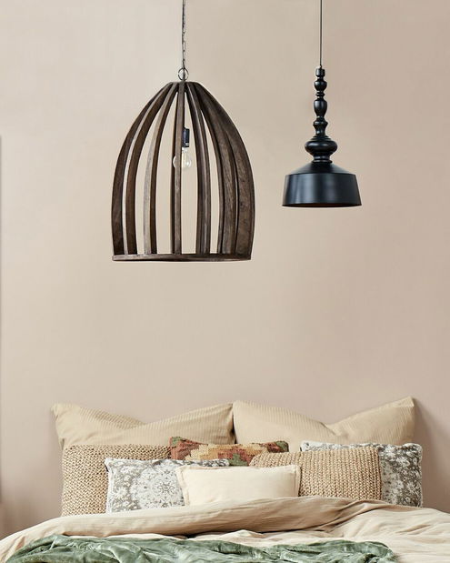 Závesné svietidlo Manko (tmavé drevo)