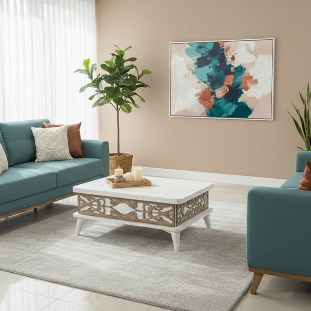 Konferenčný stolík Adie (biela)