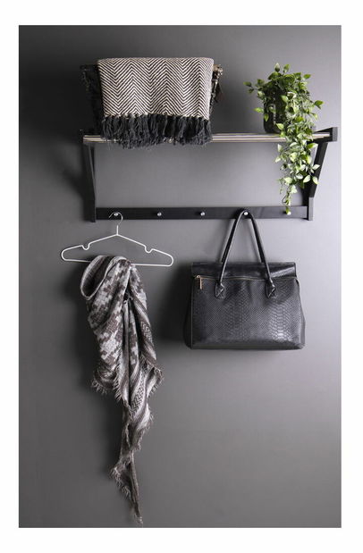 Nástenný vešiak Peloria 1 (čierna)