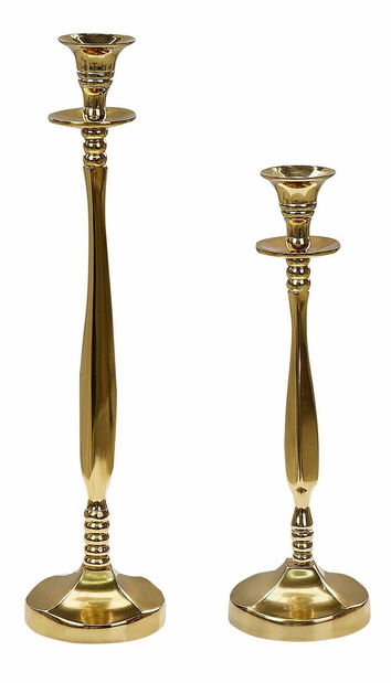 Set 2 svietnikov Tira (zlatá)