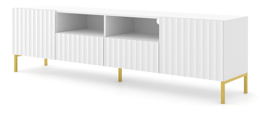 TV stolić/ormarić 200 2D2S Warsaw (bijela + zlatna)