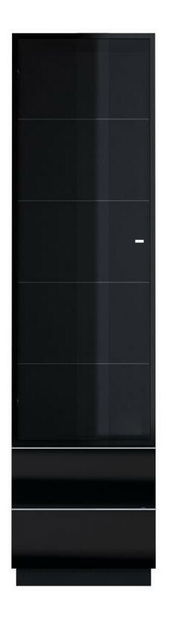 Vitrină suspendată Henry Typ 05 (negru + negru lucios)