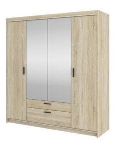 Šatníková skriňa so zrkadlom Elanor IV (dub sonoma)