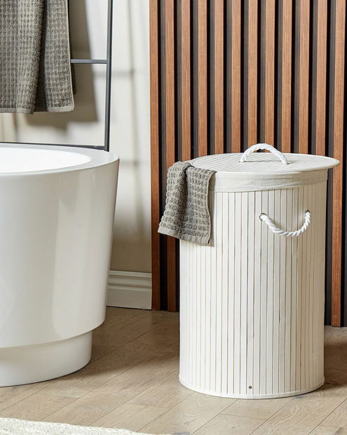Coș de rufe Shirell (alb) 