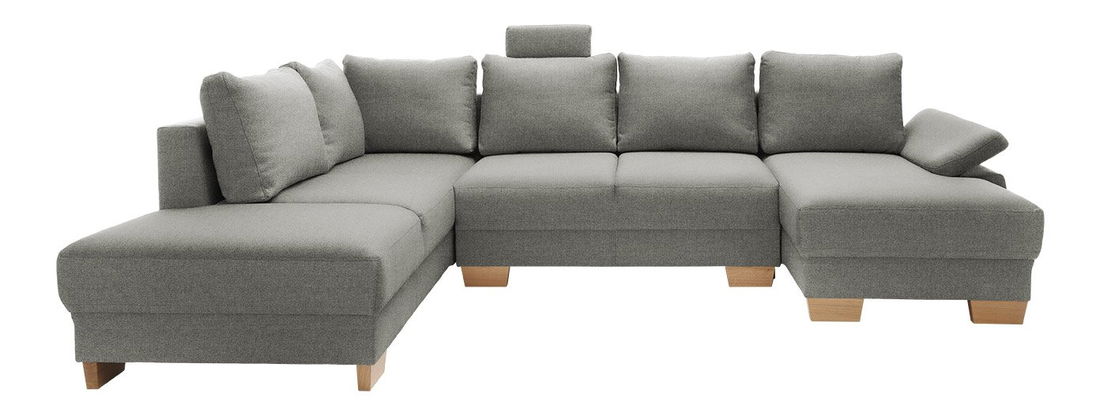 Rohová sedačka Loxy 3 (sivá) (s úl. priestorom) (P)