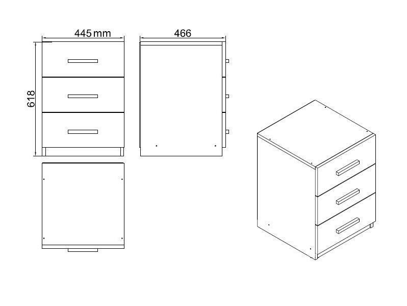 Set mobilier pentru birou Libepi 3 (alb) 