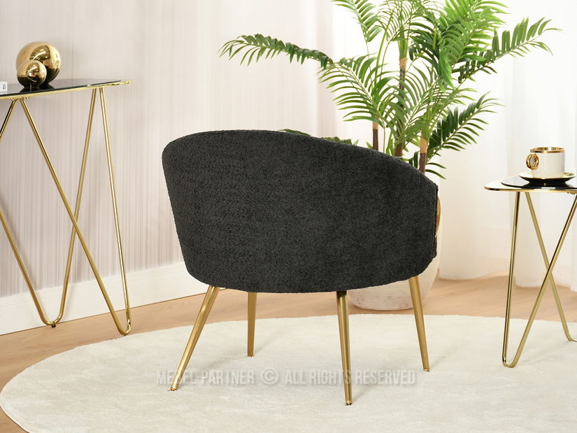 Fotel Carma F (fekete + arany)